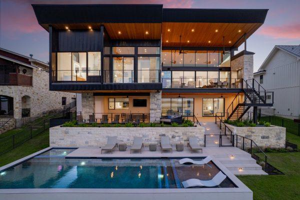 Modern Lakehouse on Lake LBJ by Zbranek & Holt Custom Homes