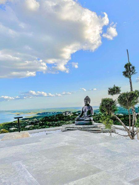 Modern Luxury Hill Top Zen Garden Buddha Statue Lake Travis Panoramic View Zbranek and Holt Custom Homes